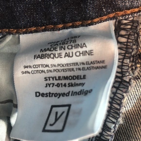 Yummie Heather Thomson Skinny Destroyed Indigo Rock What You Got Jeans 28 - Picture 11 of 13